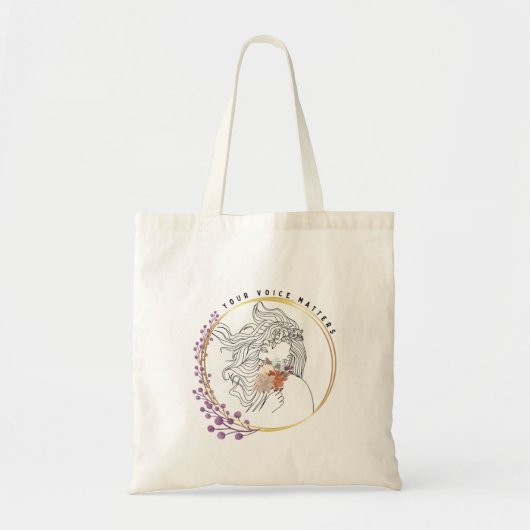 声が大事 トートバッグ (正面)