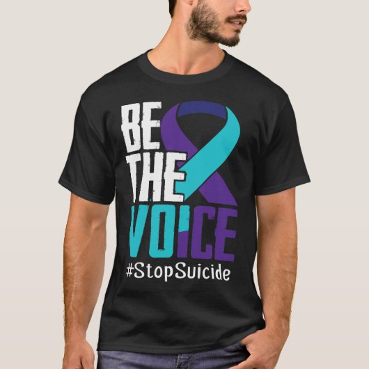 声が自殺のストップ認識度の心的健康である Tシャツ (正面)