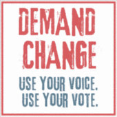 声と投票を使って車の変更デカール シール (正面)