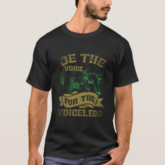 声なき者のための声をあげよう ヴィーガン Tシャツ