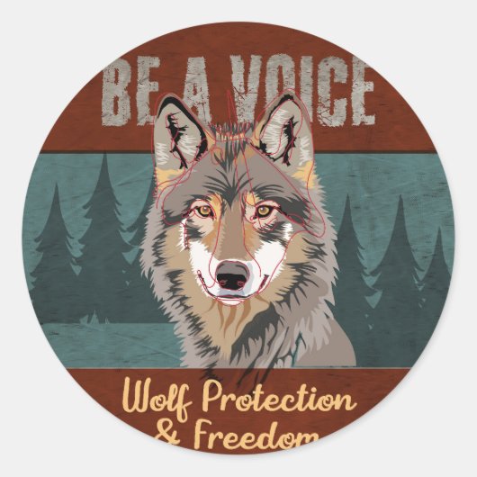 声になる – 狼の保護と自由 ラウンドシール (正面)