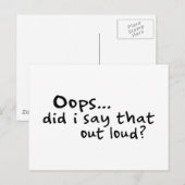 声に出して言ったかな？ ポストカード (正面/裏面)