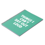 声に出せないもの – ノートおもしろいブック ノートブック (左側)