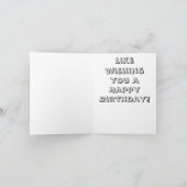 声のおもしろいなバースデー・カードのユーモアの良い考え カード (内部)