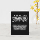 声のおもしろいなバースデー・カードのユーモアの良い考え カード (黄色い花)