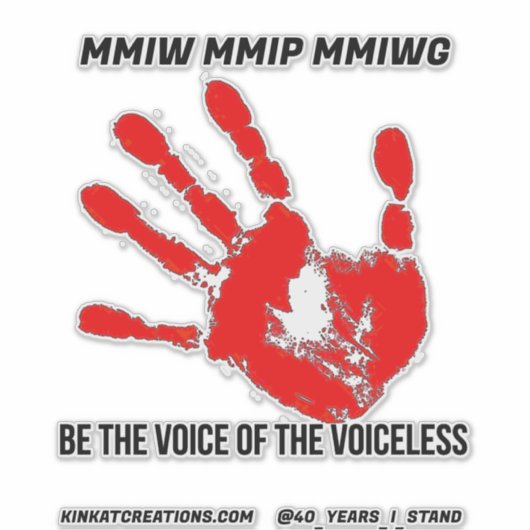 声のない人の声である シール (正面)