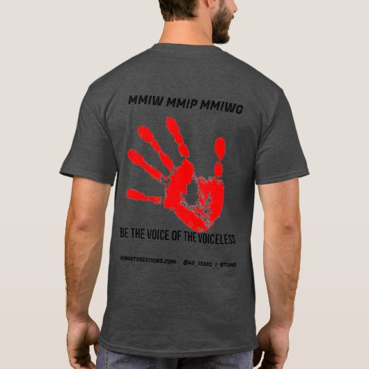 声のない人の声である Tシャツ (裏面)