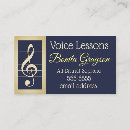 声のレッスン 名刺 (正面)