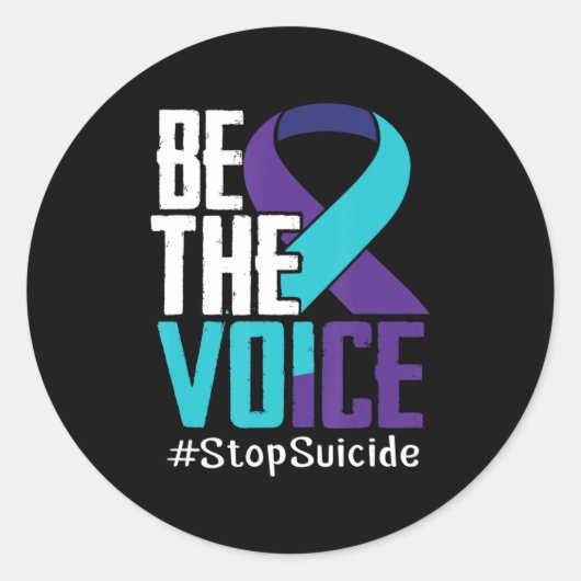 声の自殺ストップ認識度心的健康である ラウンドシール (正面)