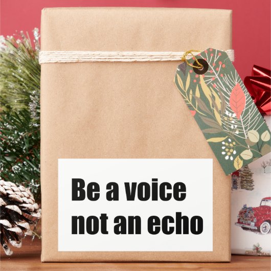声はエコーではない 長方形シール (クリスマス)