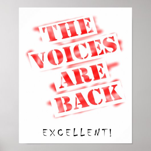 声はバックおもしろいTシャツ ポスター (正面)