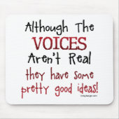 声は実質のおもしろいなことわざではないです マウスパッド (正面)