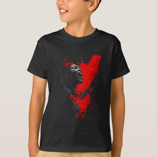 声は赤に Tシャツ (正面)