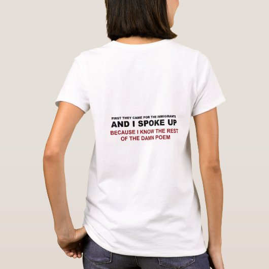 声を上げた Tシャツ (裏面)