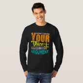声を上げないで議論を改善する Tシャツ (正面フル)