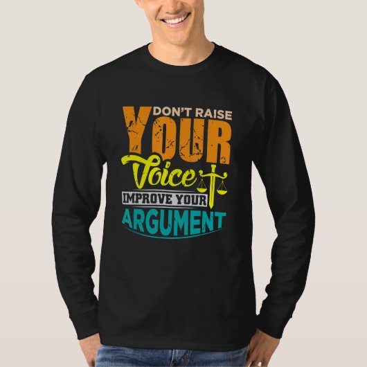 声を上げないで議論を改善する Tシャツ (正面)