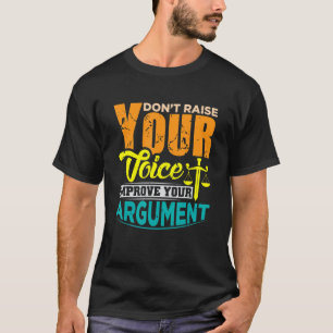 声を上げないで議論を改善する Tシャツ