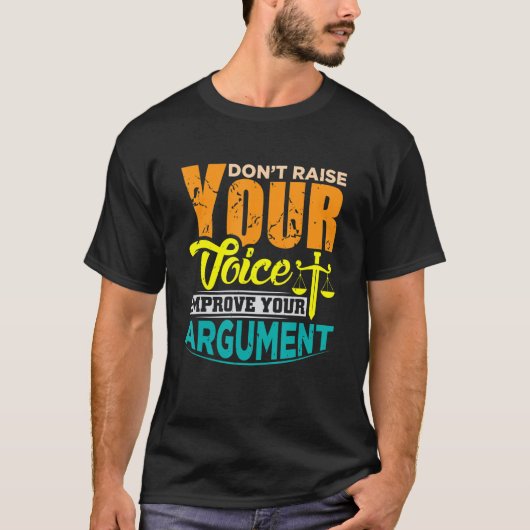 声を上げないで議論を改善する Tシャツ (正面)