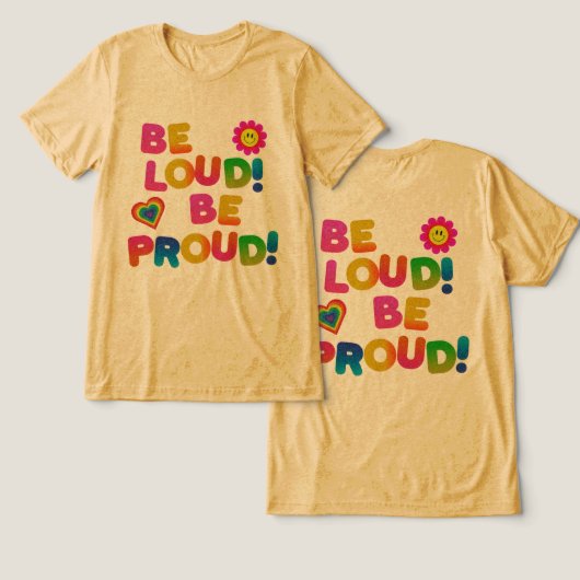 声を上げよう、自信を持って - Tシャツ (デザイン正面&裏面)