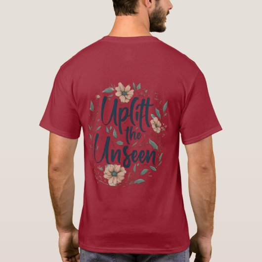 声を上げる:見えない人を上げる Tシャツ (裏面)