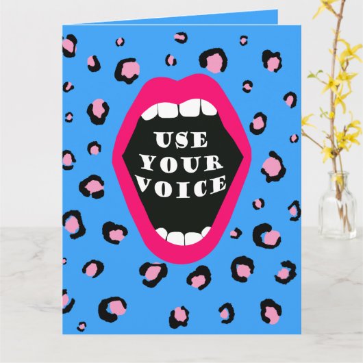 声を使う カード (黄色い花)