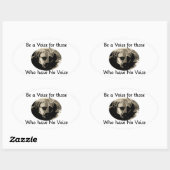 声を出す 楕円形シール (シート)