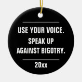 声を大話年に使う セラミックオーナメント (正面)