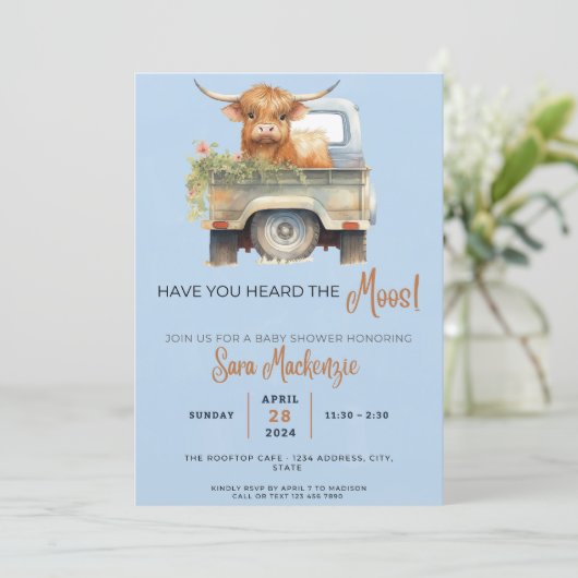 「声を聞いたか!」 ベビーシャワー招待状 招待状 (スタンド正面)