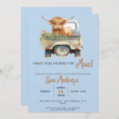 「声を聞いたか!」 ベビーシャワー招待状 招待状 (正面/裏面)