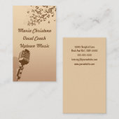 声コーチ、歌手、ソングライターの名刺 名刺 (正面/裏面)