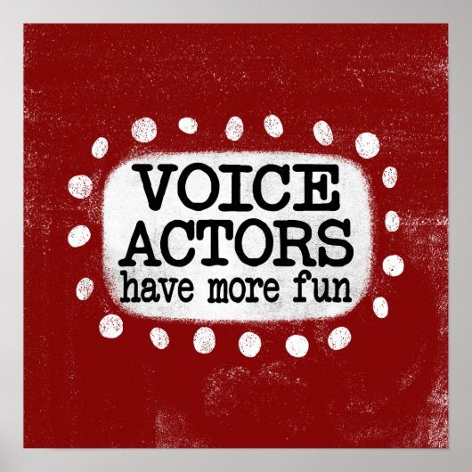 声優のおもしろいポスターのウォールアート ポスター (正面)