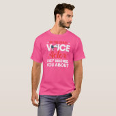 声優の声オーバー女優演技のタレントボイス Tシャツ (正面フル)
