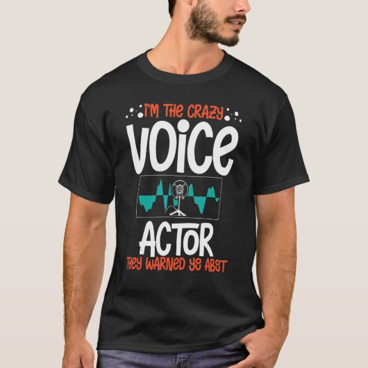 声優の声オーバー女優演技のタレントボイス Tシャツ (正面)
