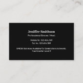 声優、ボイスオーバー、Emcホスト 名刺 (裏面)