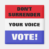 声投票を辞めるな！ マグネット (正面)