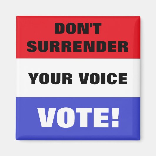 声投票を辞めるな！ マグネット (正面)