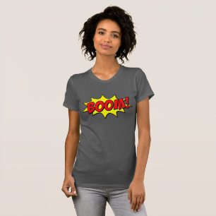 声明を発表:BOOM!アーポップ・アートのト漫画文字効果 Tシャツ