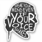 声話も心もしが震える シール (正面)