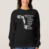 声話無き人のためのビーガン活動 スウェットシャツ (正面)