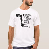 声話無き人のためのビーガン活動 Tシャツ (正面)