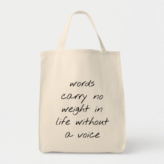 声量の買い物バッグなしで トートバッグ (正面)