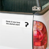 声門破裂音のバンパーステッカーを愛したら警笛を鳴らして下さい バンパーステッカー (トラック上)