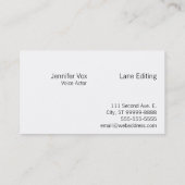 声: 声優 名刺 (裏面)