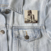 「声Memnon」、Amenhotep Iの巨大な彫像 缶バッジ (インサイチュ)