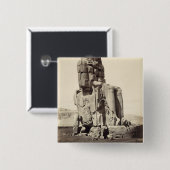 「声Memnon」、Amenhotep Iの巨大な彫像 缶バッジ (正面&裏面)