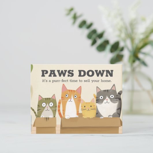 売おもしろい主の財実在産マーケティング ポストカード (スタンド正面)