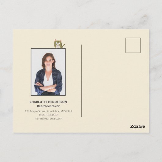 売おもしろい主の財実在産マーケティング ポストカード (裏面)