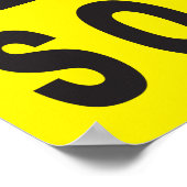 売りサインの黄色い黒 ポスター (角)