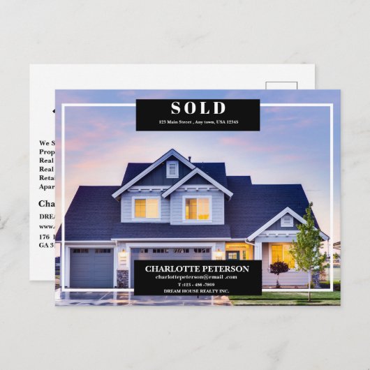 売り上げ実在た不動産 ポストカード (正面/裏面)
