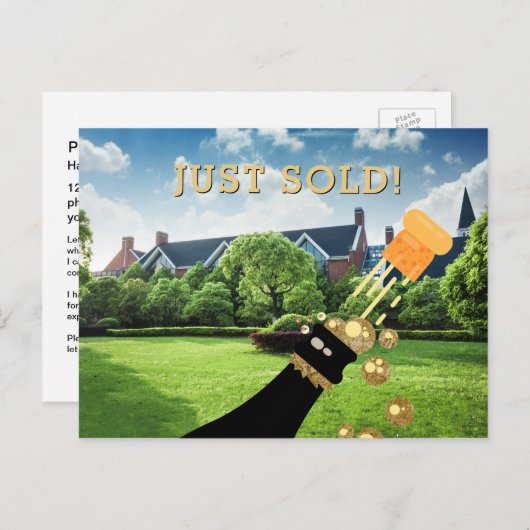 売り上げ実在広告宣伝テンプレート ポストカード (正面/裏面)